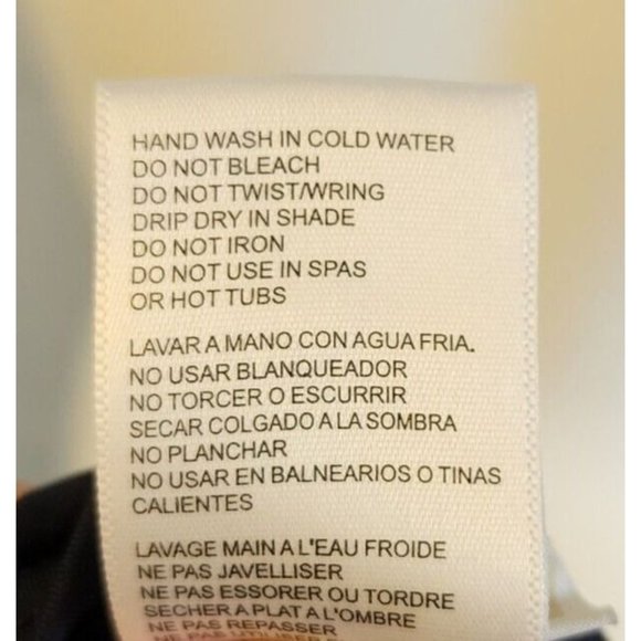 Michael Kors Women's Deep V Neck Criss-Cross Back One Piece Swimsuit Blue Sz 12 - Picture 11 of 12